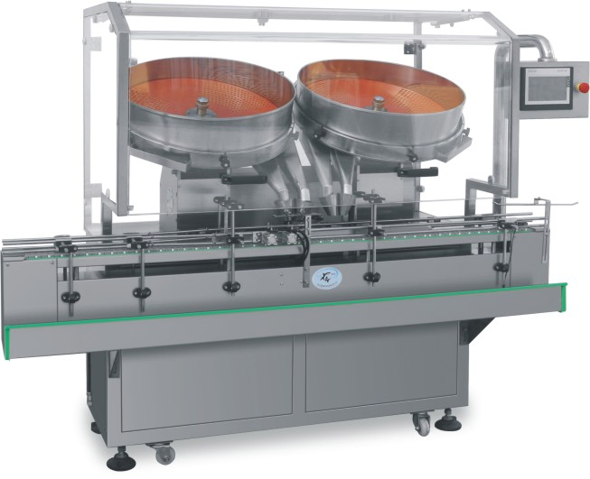 Dây chuyền chiết rót chai viên nang 380V tốc độ cao với bảo hành 1 năm cho chai 60ml 80ml 100ml